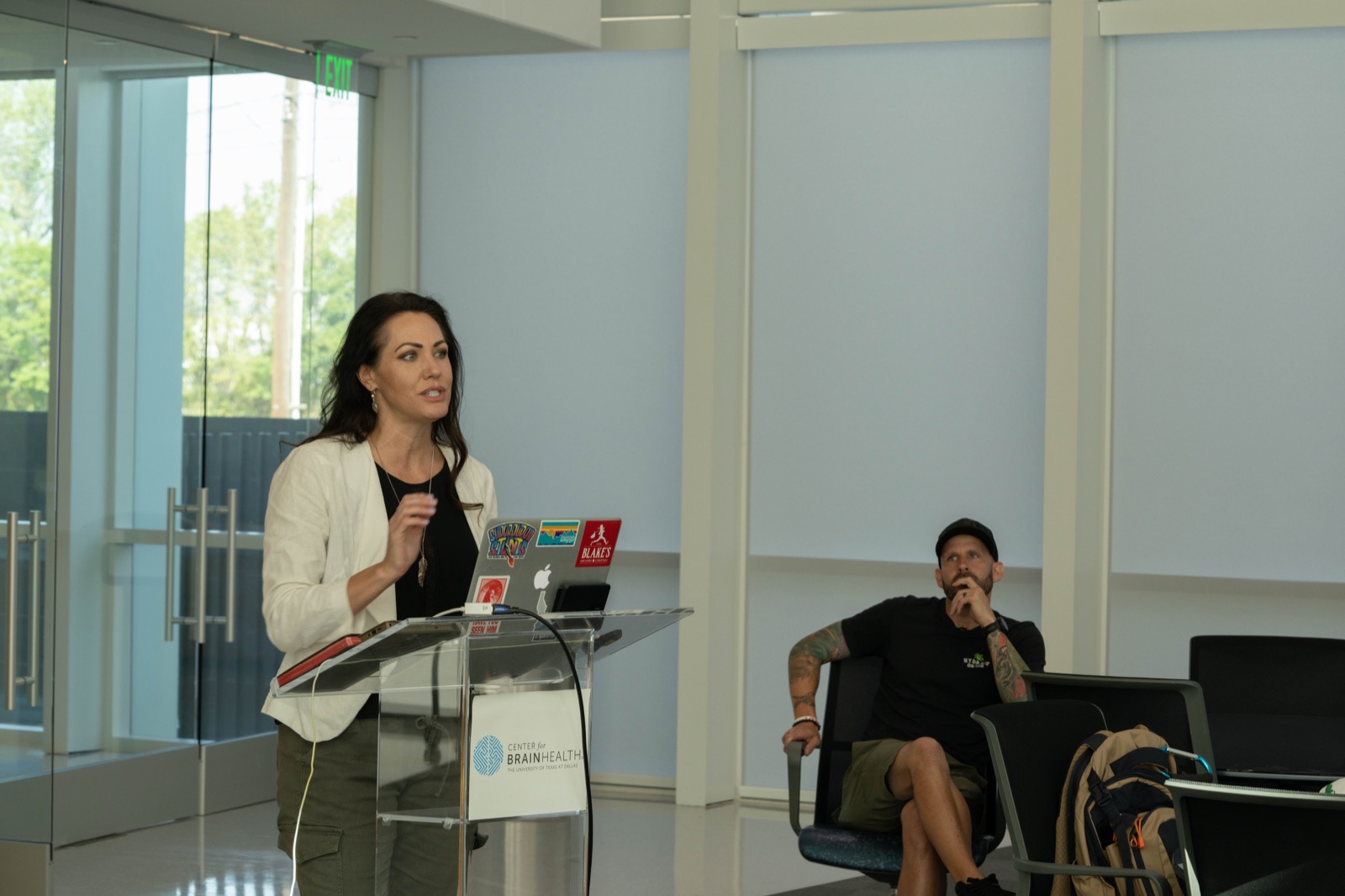 A neuroscience presentation for Birds Eye View participants at the Center for BrainHealth