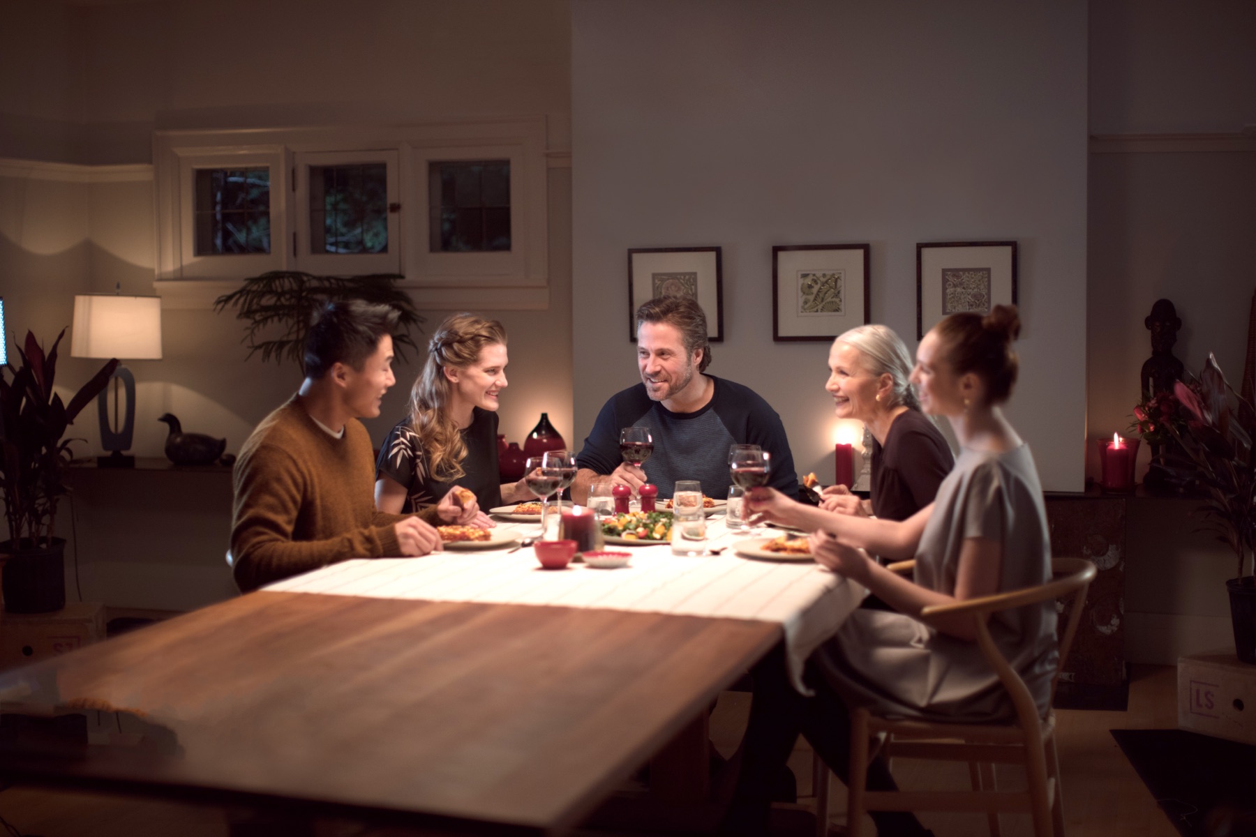 Warm lifestyle photography for Peller Family Vineyards Dry Red