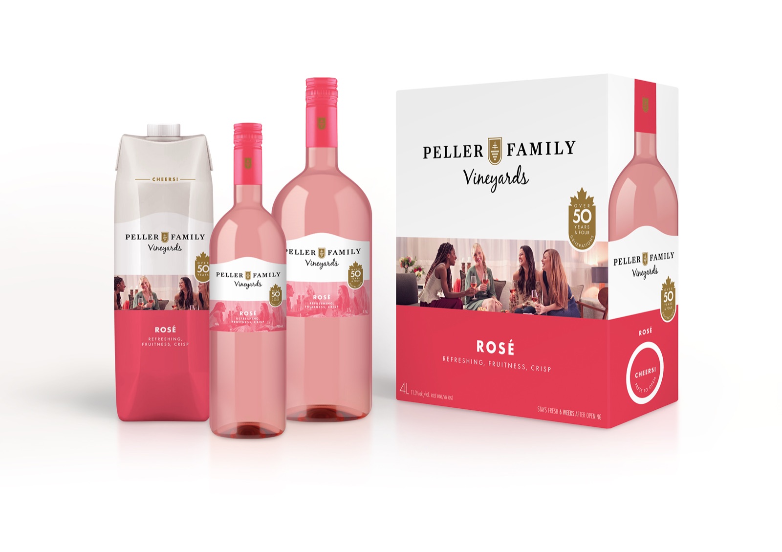 Peller Family Vineyards Rosé packaging family