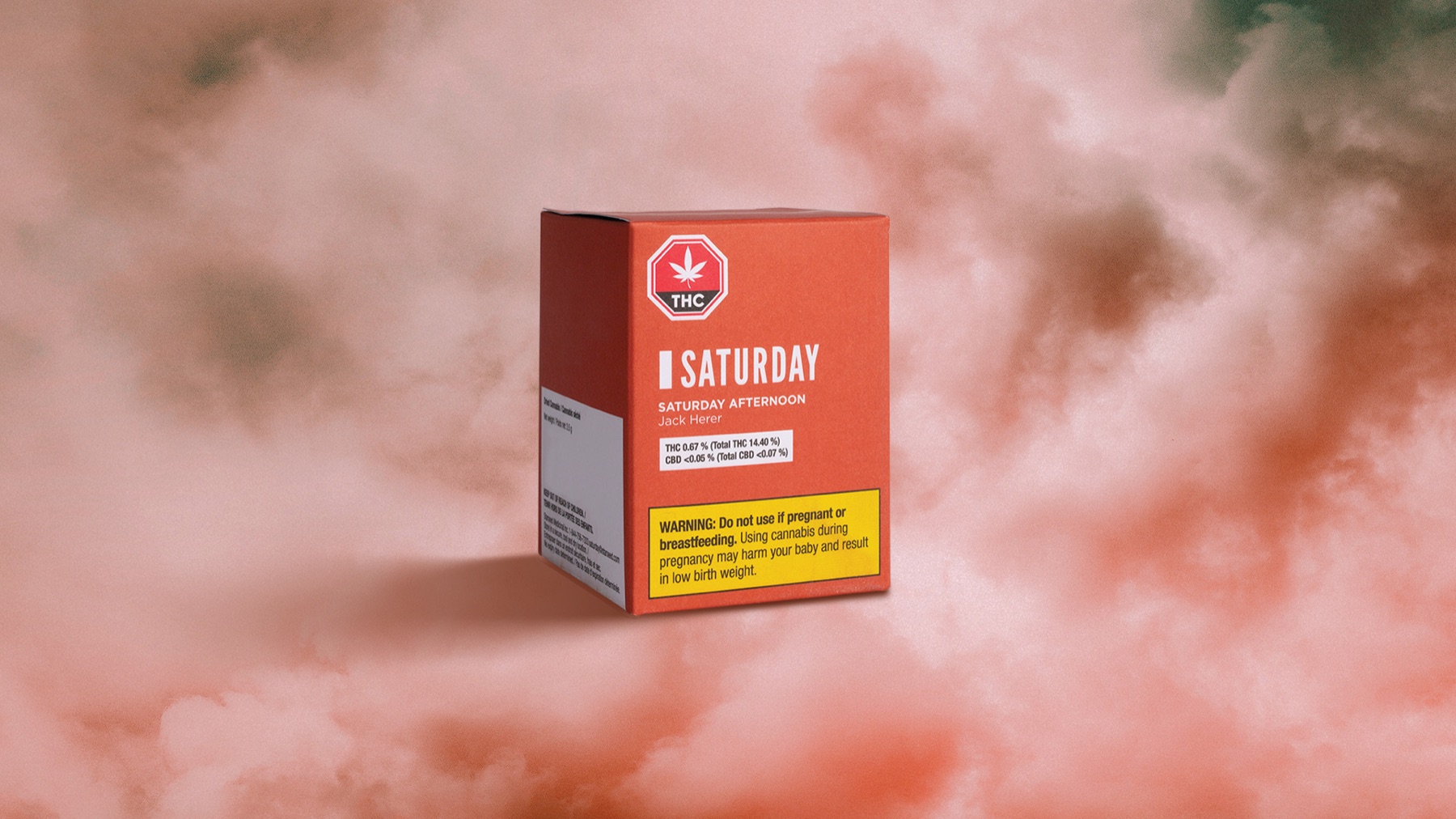 Saturday afternoon cannabis product in warm smoke