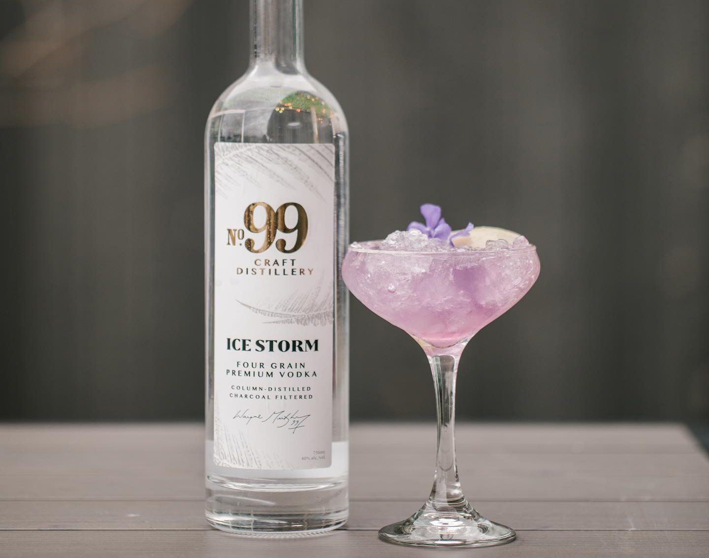 Wayne Gretzky Estates Ice Storm vodka packaging and cocktail