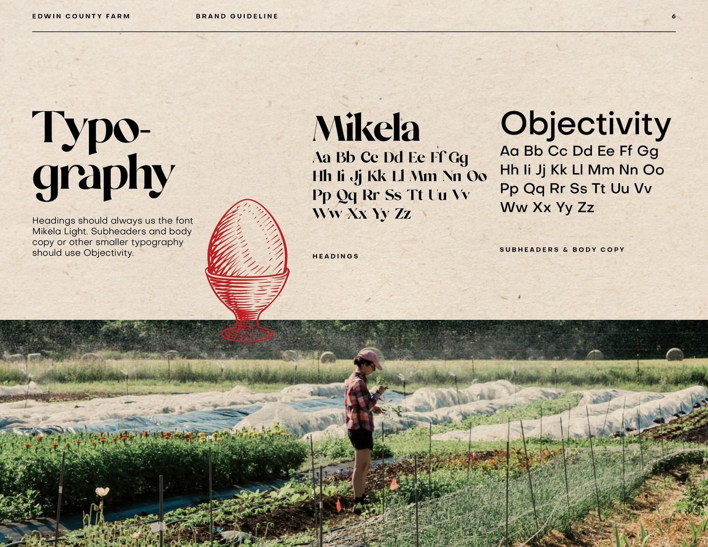 Brand guidelines — typography spread