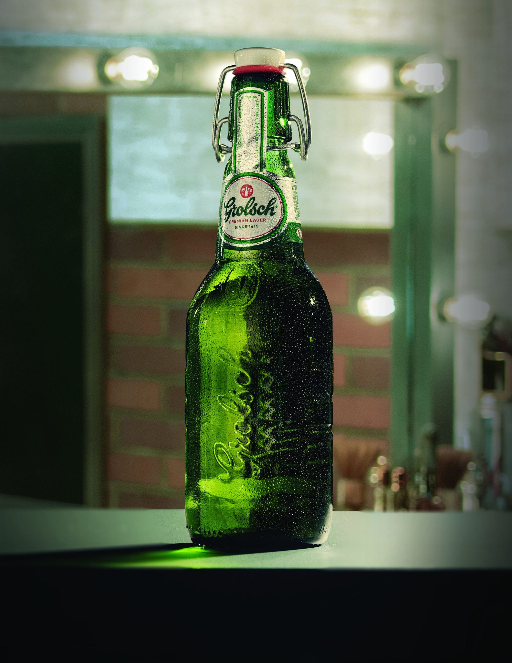 Grolsch bottle backstage at TIFF