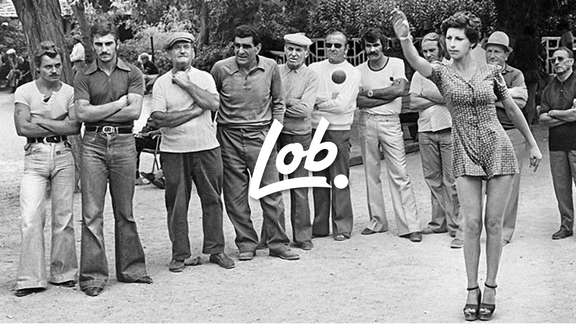 Lob — illustrated bocce player mid-throw