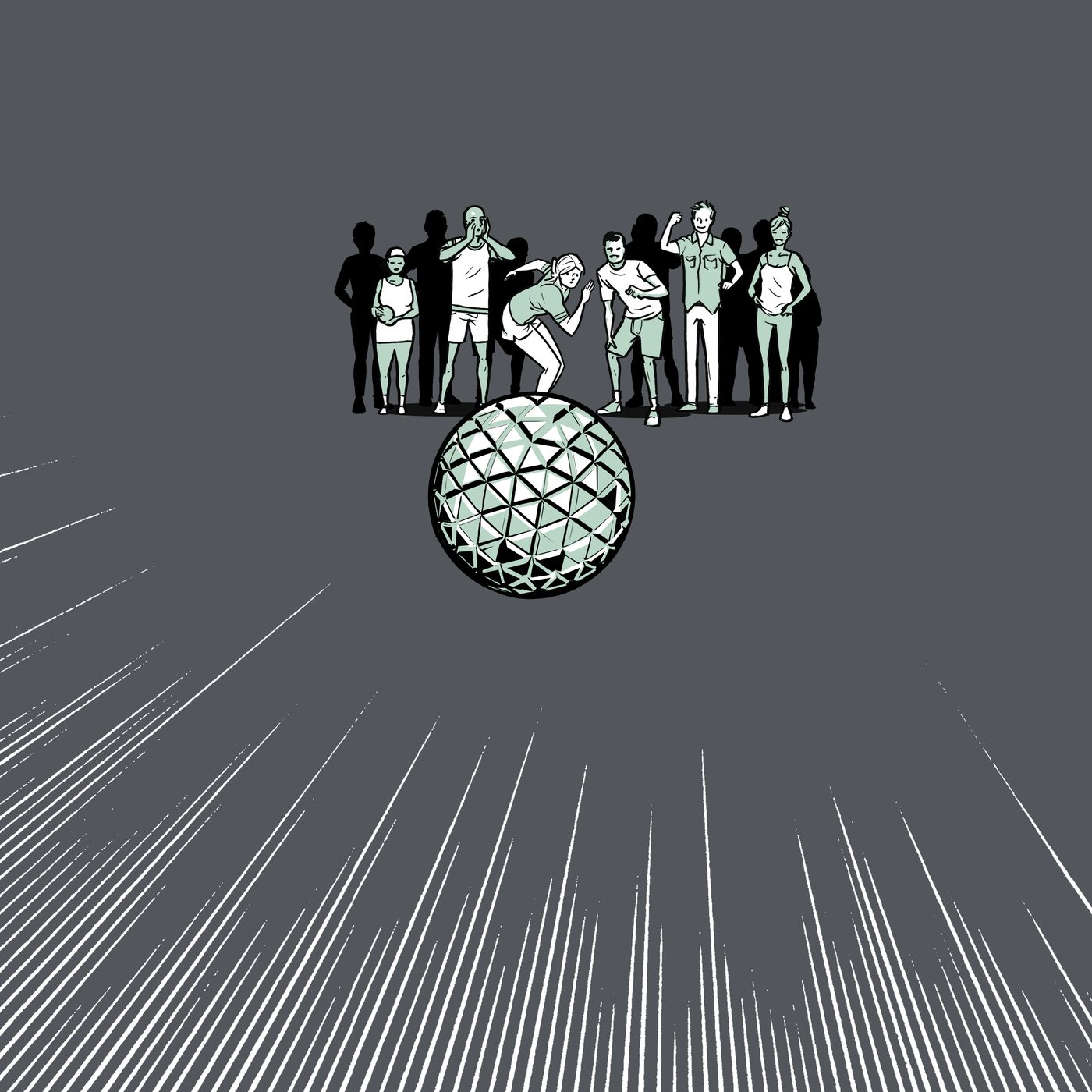 Illustration — the crowd