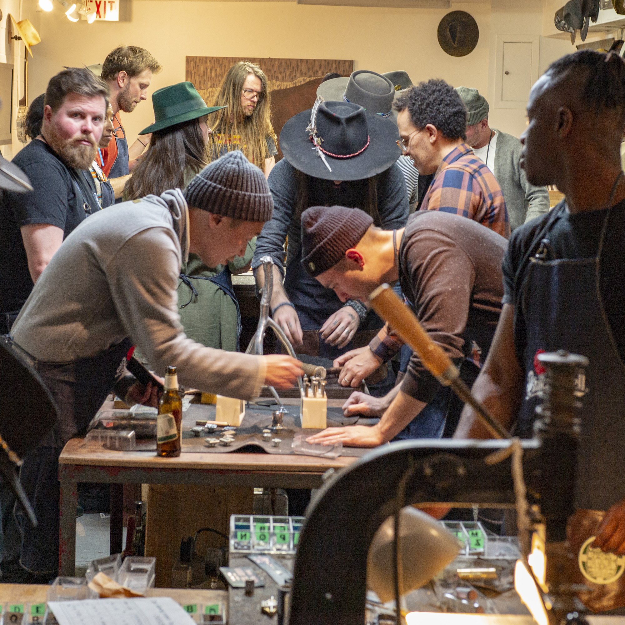 People gather around the Pilsner Urquell live activation