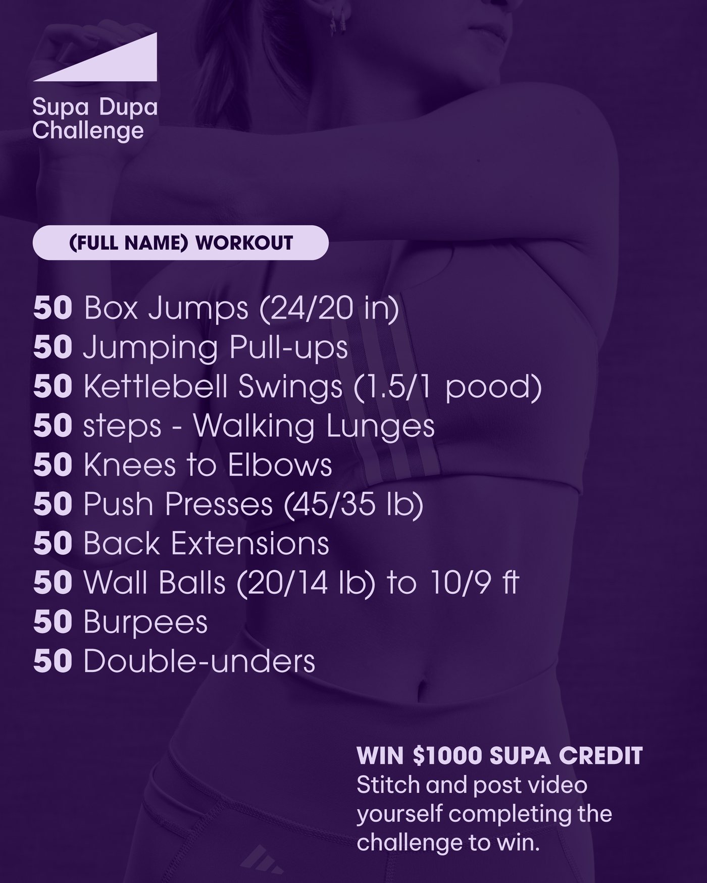 Supa Dupa Challenge workout post