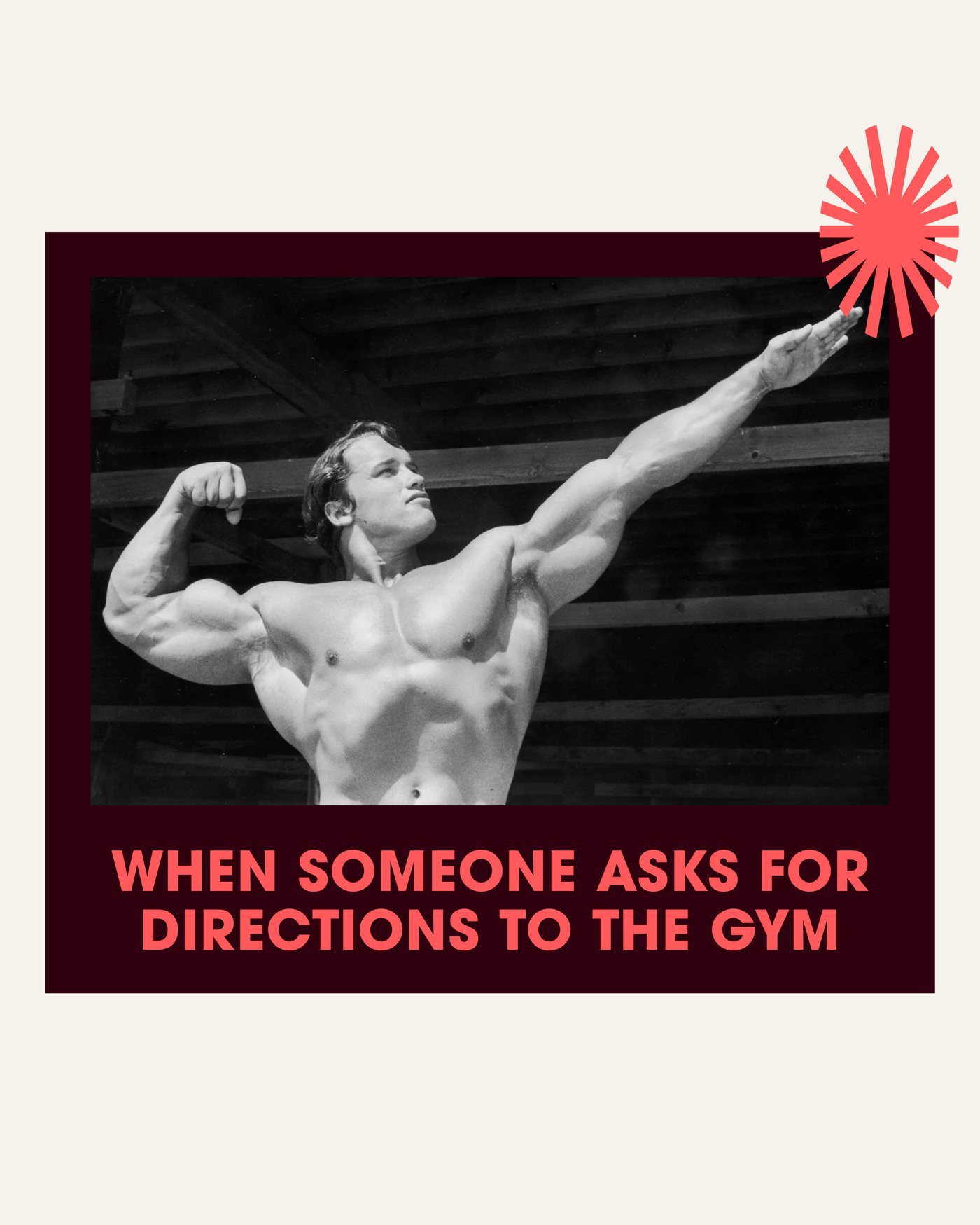 SUPA POWER meme content — directions to the gym